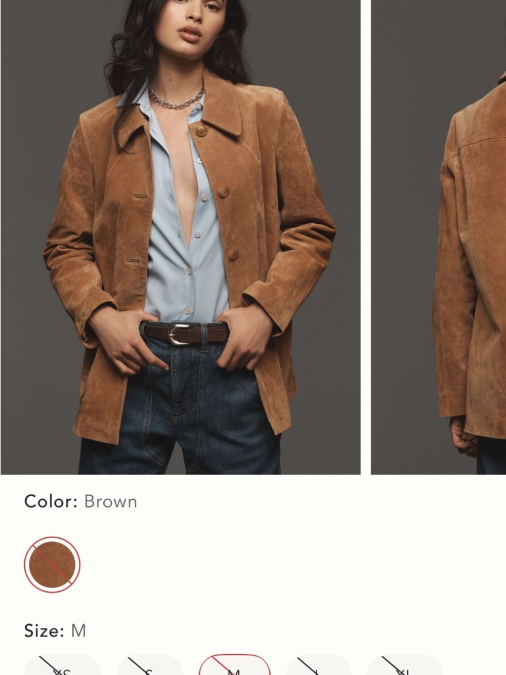 Anthropologie Rumored Suede Jacket